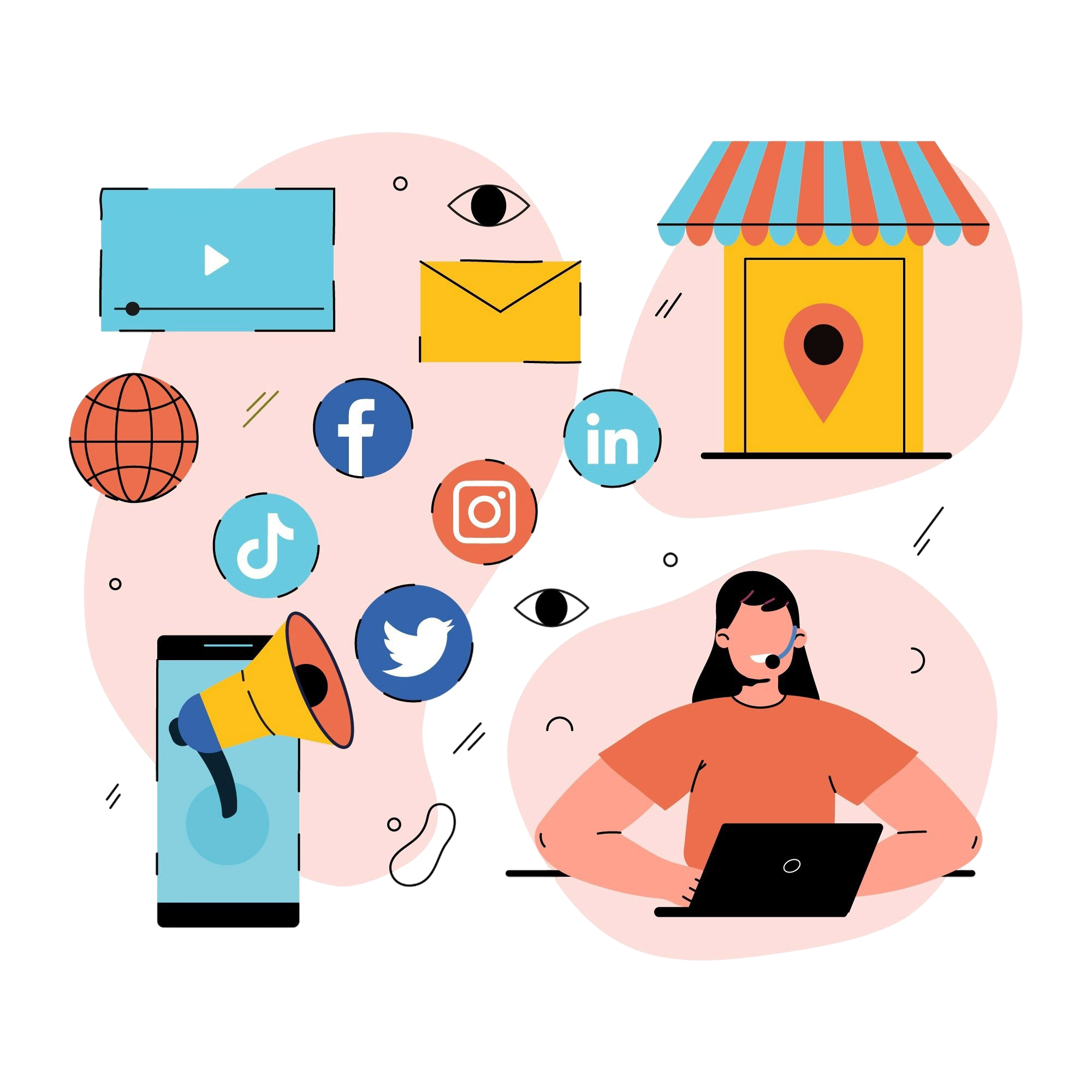 Illustration for Social Media Writing Services