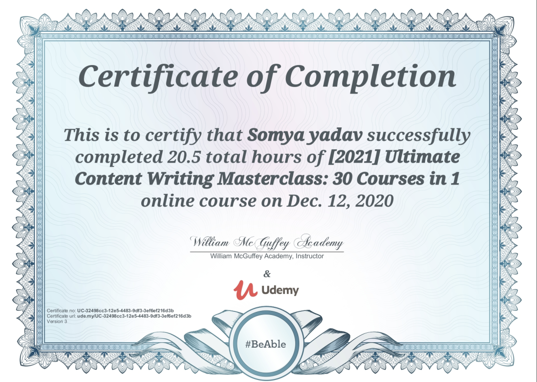 Content Writing Course- Henry Harvin Education- William Mcguffey Academy